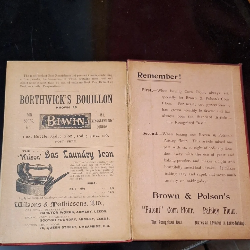 RARE 1900 1st Ed. Practical Cookery - Atkinson & Holroyd Antique Cookbook Red - Picture 4 of 9